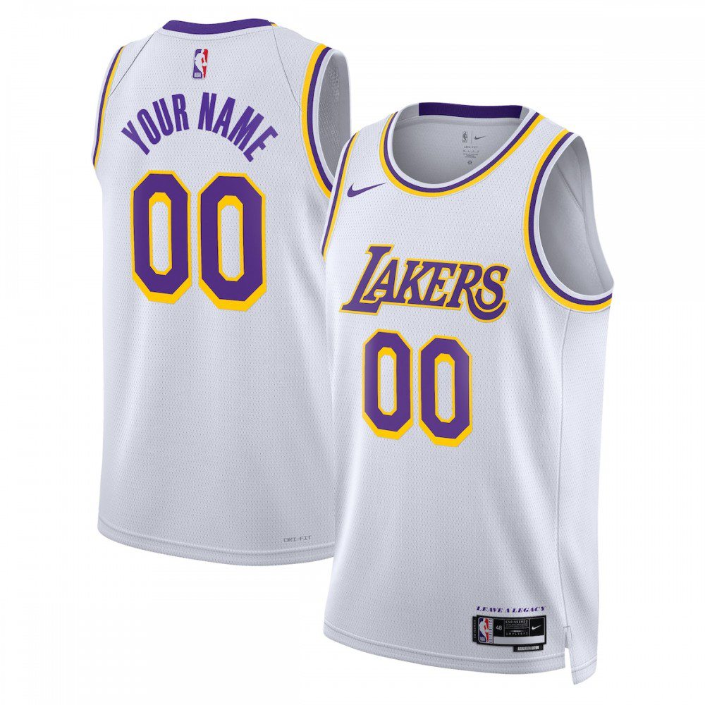 Los Angeles Lakers Unisex 2022/23 Swingman Custom Jersey White - Association Edition-Pro Kit Vault | Brand New 26/27 Sports Jerseys